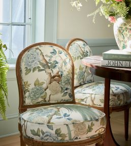 Audubon Garden Fabric by Travers Blue
