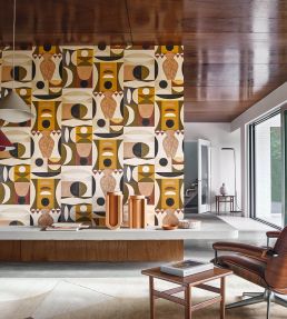 Auguste Wallpaper by Casamance Kaki/Nude