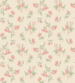 Auguste Wallpaper by Farrow & Ball White Tie / Blooth Pink