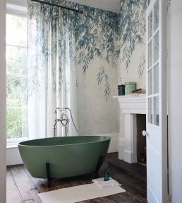 Aula Fabric by Romo Hummingbird
