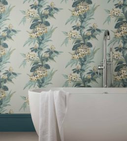 Aurora Wallpaper by 1838 Wallcoverings Seafoam