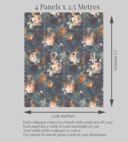 Ava Marika Mural by Woodchip & Magnolia Teal/Orange