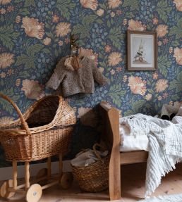 Ava Wallpaper by Sandberg Classic Blue