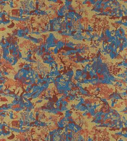 Avalonis Wallpaper by Zoffany Como Blue / Koi