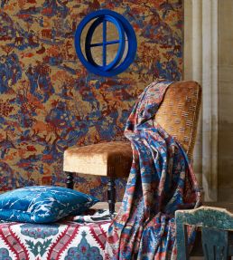 Avalonis Wallpaper by Zoffany Como Blue / Koi