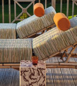 Averno Fabric by Casamance Bleu Ocre