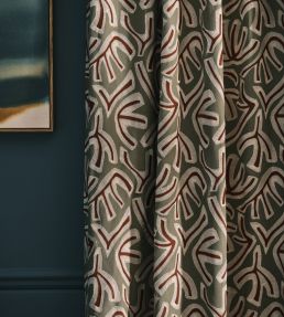 Avila Fabric by Osborne & Little Olive/Brick