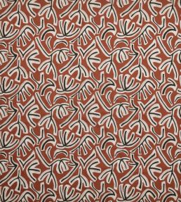 Avila Fabric by Osborne & Little Terracotta/Charcoal