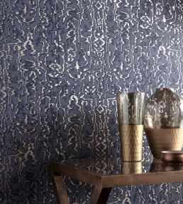 Avington Wallpaper by 1838 Wallcoverings Navy Blue