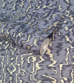 Avington Wallpaper by 1838 Wallcoverings Navy Blue