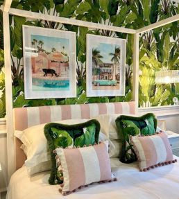 Awning Stripe Fabric by Woodchip & Magnolia Blush Pink