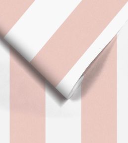 Awning Stripe Wallpaper by Woodchip & Magnolia Blush Pink
