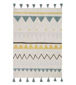 Lorena Canals Azteca rug Natural-Vintage Blue C-AZ-NVB Natural-Vintage Blue