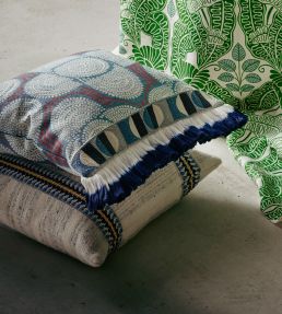 Azteque Fabric by Christopher Farr Cloth Green