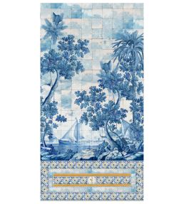Azure Mural by MINDTHEGAP Blue White
