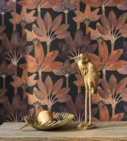 Babel Wallpaper by Casadeco Encre / Rouille