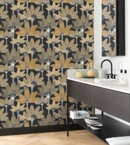 Babel Wallpaper by Casadeco Mordore Noir