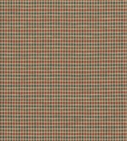 Babington Check Fabric by Mulberry Home Teal/Spice