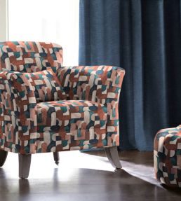 Baby Ikon Fabric by Arley House Brick Red
