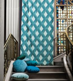 Baccarat Fabric by Casal Celadon Azur