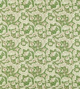 Bachelors Button Fabric by Morris & Co Leaf Green/Sky
