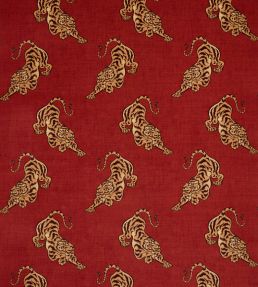 Bagan Velours Fabric by Manuel Canovas Grenat
