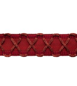 Bagatelle Border Trimming by Samuel & Sons Scarlet Rose