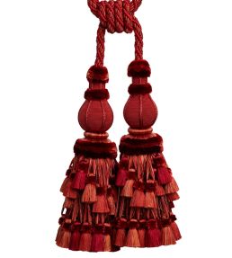 Bagatelle Double Tassel Tieback Trimming by Samuel & Sons Scarlet Rose