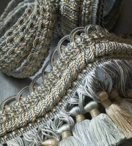Bagatelle Scalloped Tassel Fringe Trimming by Samuel & Sons Dewdrop