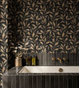 Bagru Wallpaper by Coordonne Onyx