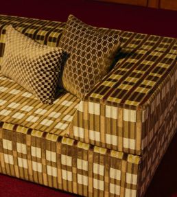 Bakerloo Cushion 50 x 50cm by Kirkby Design Petrol