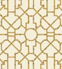 Baldwin Bamboo Wallpaper by Scalamandre Rattan & Brown On Off-White
