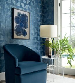 Bali Weave Wallpaper by Thibaut Black