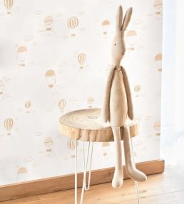Balloons In The Cloud Wallpaper by Casadeco Camel