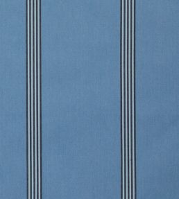 Ballycastle Stripe Fabric by Ian Mankin Slate Blue