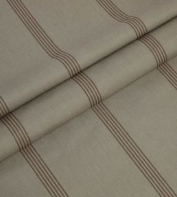 Ballycastle Stripe Fabric by Ian Mankin Taupe