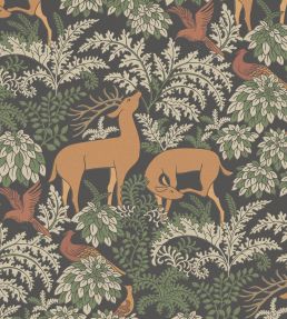 Balmoral Wallpaper by Warner House Charcoal