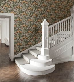 Balmoral Wallpaper by Warner House Charcoal