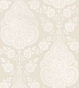 Balmuccia Damask Wallpaper by Anna French Beige