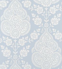 Balmuccia Damask Wallpaper by Anna French Soft Blue