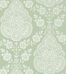Balmuccia Damask Wallpaper by Anna French Soft Green