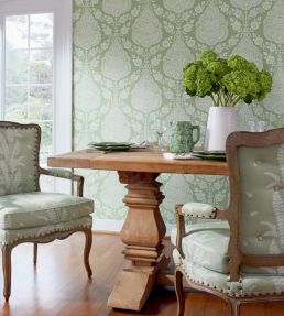 Balmuccia Damask Wallpaper by Anna French Soft Blue