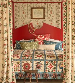 Libertyville Fabric by Lewis & Wood Poppy Leaf