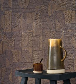 Baman Wallpaper by Casadeco Encre
