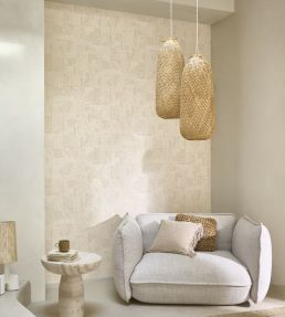 Baman Wallpaper by Casadeco Sable