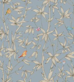 Bambou Wallpaper by Jannelli&Volpi Blue