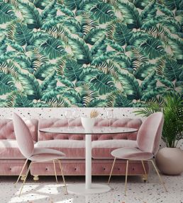 Banana Leaves Max Wallpaper by Brand McKenzie Blush Pink
