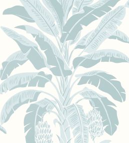 Banana Tree Wallpaper by Thibaut Spa Blue