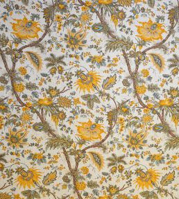 Bangalore Lin Fabric by Casal Or-Turquoise-Vert