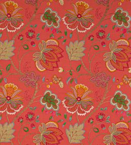 Baptista Linen Fabric by Colefax and Fowler Red